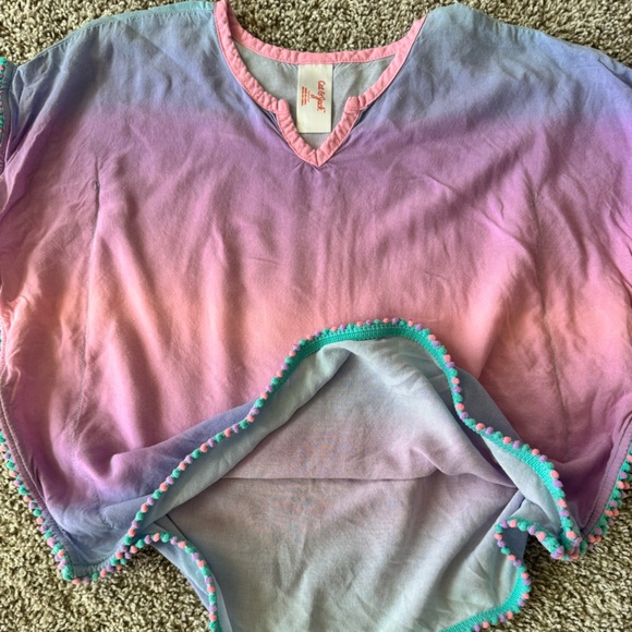 Cat & Jack Baby Girl Ombre Swim Cover-Up Rainbow - Size 12 months - Picture 4 of 5